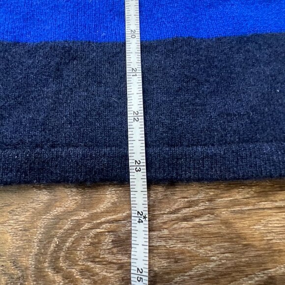 Fenn Wright Manson 2-ply 100% Cashmere Women's Striped Crewneck Sweater Blue L - Picture 9 of 12
